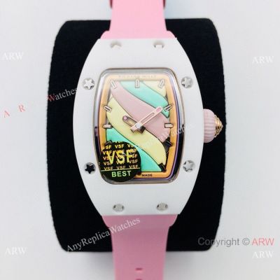 VSF Richard Mille AAA RM 07-03 Marshmallow BonBon Watch Pink Rubber Strap